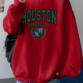 Men's Pullover Round Neck Long Sleeve Sweatshirt Green Badge Pattern Loose Casual Top For Autumn Winter Men's Clothing As Gifts Men's Pullover Round Neck Long Sleeve Sweatshirt Green Badge Pattern Loose Casual Top For Autumn Winter Men's Clothing As Gifts