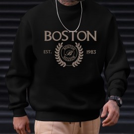 Men's Pullover Round Neck Long Sleeve Sweatshirt Letter  Men's Pullover Round Neck Long Sleeve Sweatshirt Letter