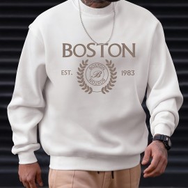 Men's Pullover Round Neck Long Sleeve Sweatshirt Letter  Men's Pullover Round Neck Long Sleeve Sweatshirt Letter