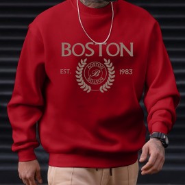 Men's Pullover Round Neck Long Sleeve Sweatshirt Letter  Men's Pullover Round Neck Long Sleeve Sweatshirt Letter