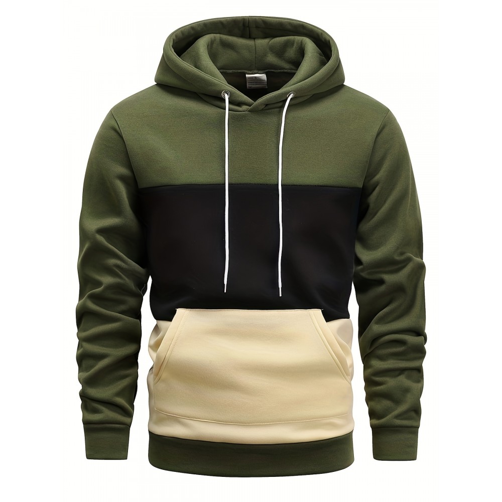 Color Block Hoodie, Cool Hoodies For Men, Men's Casual Graphic Design Pullover Hooded Sweatshirt With Kangaroo Pocket Streetwear For Winter Fall, As Gifts Color Block Hoodie, Cool Hoodies For Men, Men's Casual Graphic Design Pullover Hooded Sweatshirt With Kangaroo Pocket Streetwear For Winter Fall, As Gifts