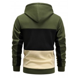 Color Block Hoodie, Cool Hoodies For Men, Men's Casual Graphic Design Pullover Hooded Sweatshirt With Kangaroo Pocket Streetwear For Winter Fall, As Gifts Color Block Hoodie, Cool Hoodies For Men, Men's Casual Graphic Design Pullover Hooded Sweatshirt With Kangaroo Pocket Streetwear For Winter Fall, As Gifts