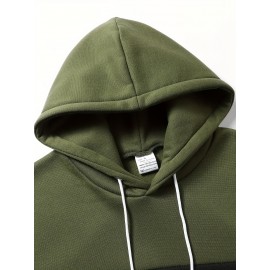 Color Block Hoodie, Cool Hoodies For Men, Men's Casual Graphic Design Pullover Hooded Sweatshirt With Kangaroo Pocket Streetwear For Winter Fall, As Gifts Color Block Hoodie, Cool Hoodies For Men, Men's Casual Graphic Design Pullover Hooded Sweatshirt With Kangaroo Pocket Streetwear For Winter Fall, As Gifts