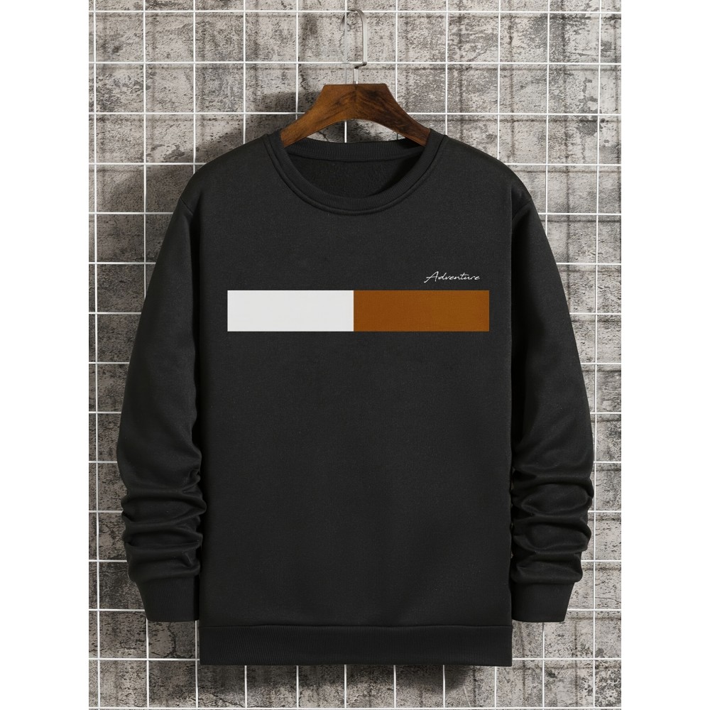 Men's Casual Color Block Pullover Sweatshirt, Street Style Long Sleeve Sweatshirt For Autumn And Winter Best Sellers Men's Casual Color Block Pullover Sweatshirt, Street Style Long Sleeve Sweatshirt For Autumn And Winter Best Sellers
