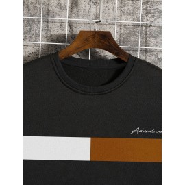 Men's Casual Color Block Pullover Sweatshirt, Street Style Long Sleeve Sweatshirt For Autumn And Winter Best Sellers Men's Casual Color Block Pullover Sweatshirt, Street Style Long Sleeve Sweatshirt For Autumn And Winter Best Sellers