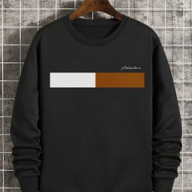 Men's Casual Color Block Pullover Sweatshirt, Street Style Long Sleeve Sweatshirt For Autumn And Winter Best Sellers Men's Casual Color Block Pullover Sweatshirt, Street Style Long Sleeve Sweatshirt For Autumn And Winter Best Sellers