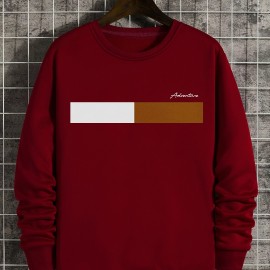 Men's Casual Color Block Pullover Sweatshirt, Street Style Long Sleeve Sweatshirt For Autumn And Winter Best Sellers Men's Casual Color Block Pullover Sweatshirt, Street Style Long Sleeve Sweatshirt For Autumn And Winter Best Sellers