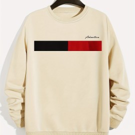 Men's Casual Color Block Pullover Sweatshirt, Street Style Long Sleeve Sweatshirt For Autumn And Winter Best Sellers Men's Casual Color Block Pullover Sweatshirt, Street Style Long Sleeve Sweatshirt For Autumn And Winter Best Sellers