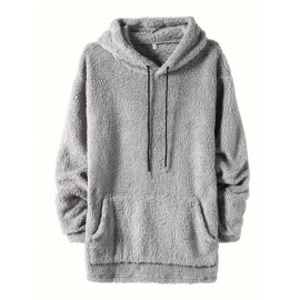 Cool Warm Fluffy Hoodies For Men, Men's Casual Snuddie Pullover Hooded Sweatshirt With Kangaroo Pocket Streetwear For Winter Fall, As Gifts Cool Warm Fluffy Hoodies For Men, Men's Casual Snuddie Pullover Hooded Sweatshirt With Kangaroo Pocket Streetwear For Winter Fall, As Gifts