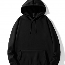 Hoodies For Men, Solid Color Hoodie, Men's Casual Pullover Hooded Sweatshirt With Kangaroo Pocket For Spring Fall, As Gifts Hoodies For Men, Solid Color Hoodie, Men's Casual Pullover Hooded Sweatshirt With Kangaroo Pocket For Spring Fall, As Gifts