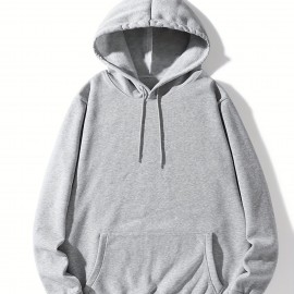 Hoodies For Men, Solid Color Hoodie, Men's Casual Pullover Hooded Sweatshirt With Kangaroo Pocket For Spring Fall, As Gifts Hoodies For Men, Solid Color Hoodie, Men's Casual Pullover Hooded Sweatshirt With Kangaroo Pocket For Spring Fall, As Gifts