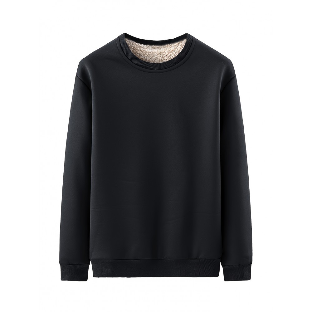 New Men's Casual Fashionable Solid Color Crew Neck Sweatshirts For Autumn And Winter New Men's Casual Fashionable Solid Color Crew Neck Sweatshirts For Autumn And Winter