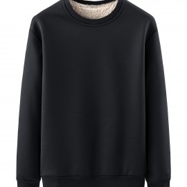New Men's Casual Fashionable Solid Color Crew Neck Sweatshirts For Autumn And Winter New Men's Casual Fashionable Solid Color Crew Neck Sweatshirts For Autumn And Winter