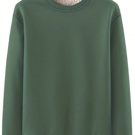 New Men's Casual Fashionable Solid Color Crew Neck Sweatshirts For Autumn And Winter New Men's Casual Fashionable Solid Color Crew Neck Sweatshirts For Autumn And Winter