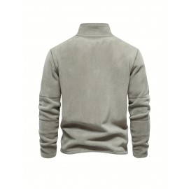 Men's Corduroy Stand Collar Zip Up V Neck Sweatshirt Pullover For Men Solid Sweatshirts For Winter Fall Long Sleeve Tops Men's Corduroy Stand Collar Zip Up V Neck Sweatshirt Pullover For Men Solid Sweatshirts For Winter Fall Long Sleeve Tops