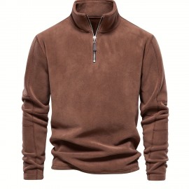 Men's Corduroy Stand Collar Zip Up V Neck Sweatshirt Pullover For Men Solid Sweatshirts For Winter Fall Long Sleeve Tops Men's Corduroy Stand Collar Zip Up V Neck Sweatshirt Pullover For Men Solid Sweatshirts For Winter Fall Long Sleeve Tops