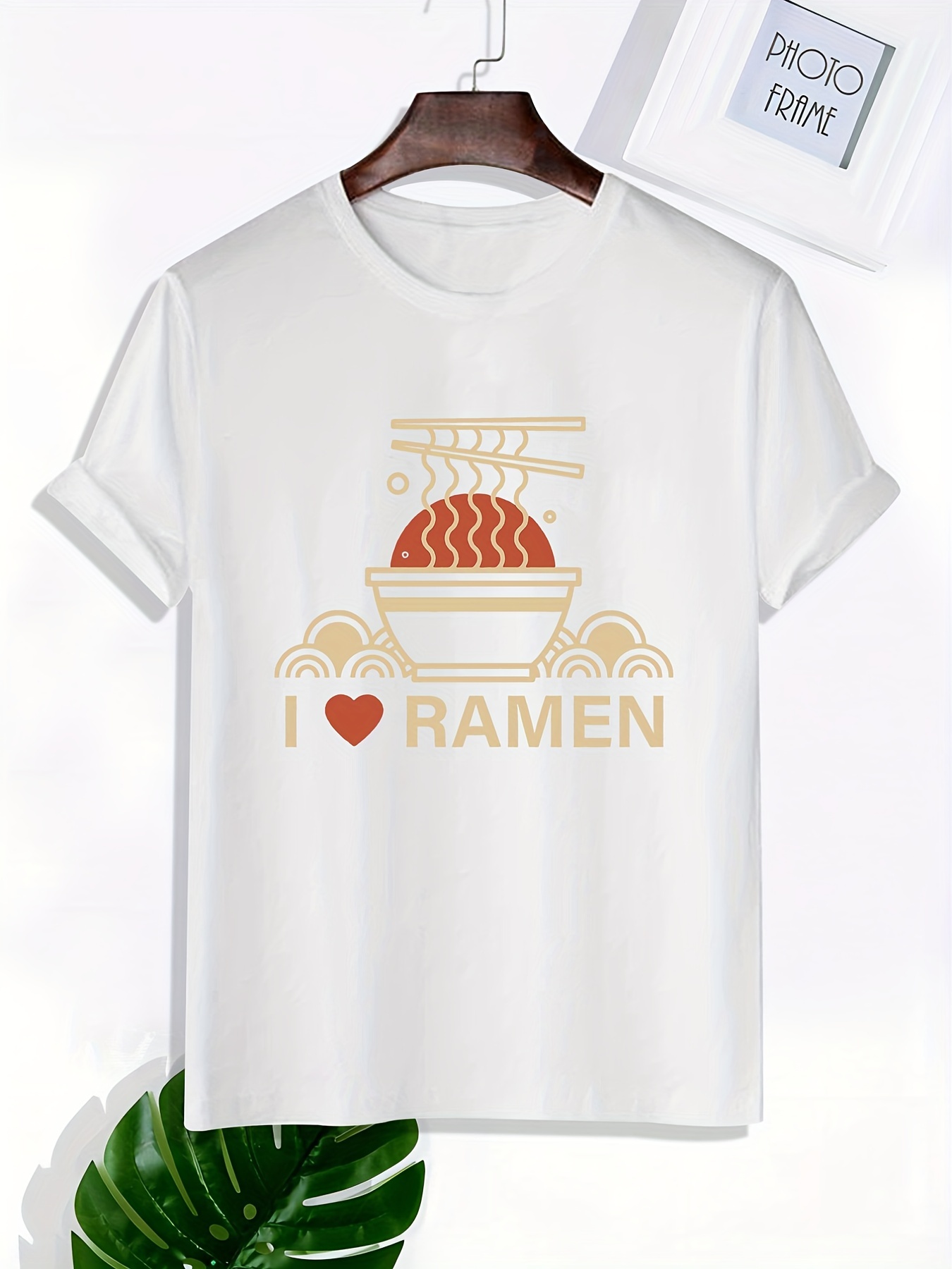 ramen lover pattern print mens comfy slightly stretch t shirt graphic tee mens summer clothes mens casual outfits for sports fitness details 15