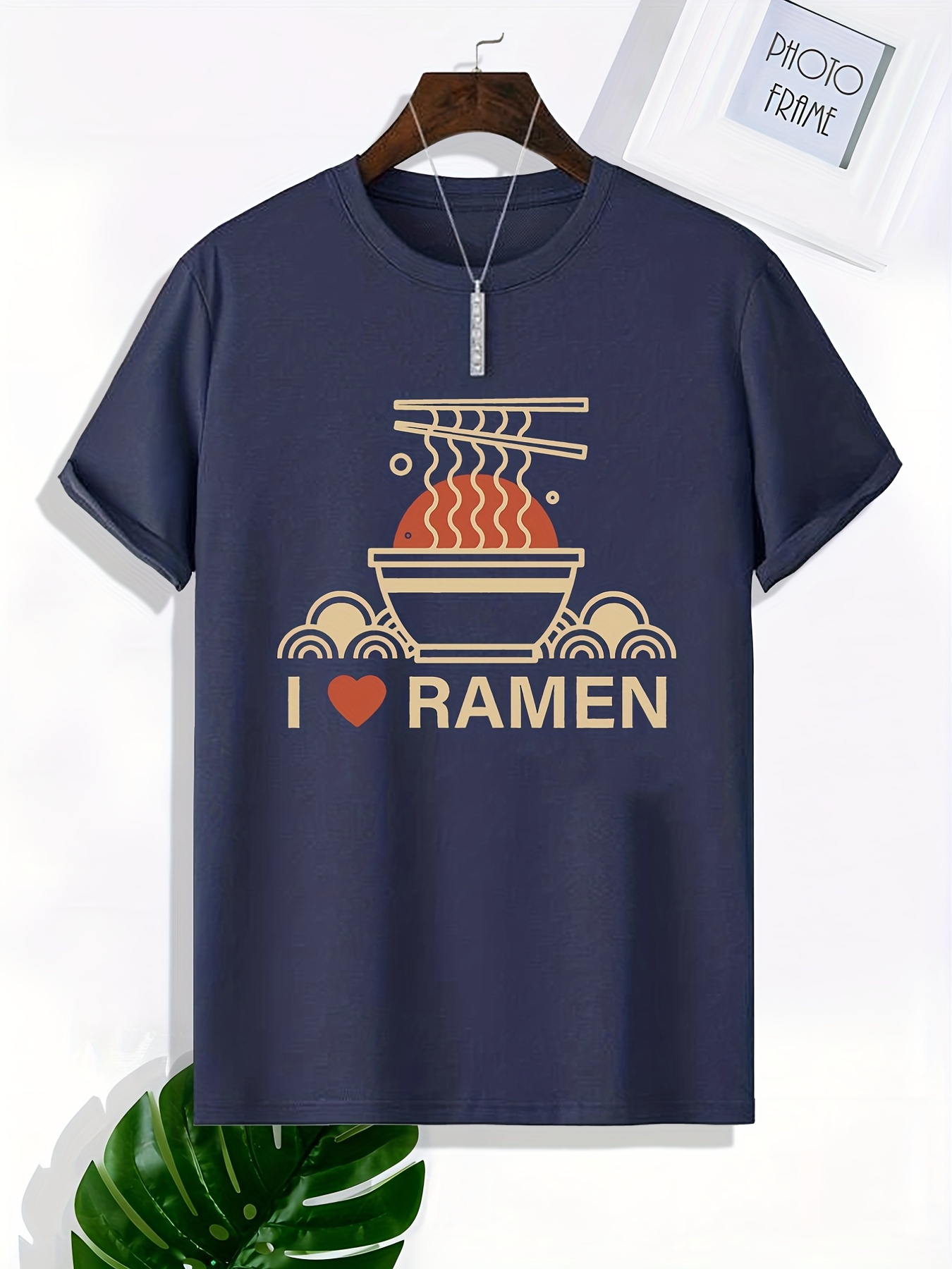 ramen lover pattern print mens comfy slightly stretch t shirt graphic tee mens summer clothes mens casual outfits for sports fitness details 30