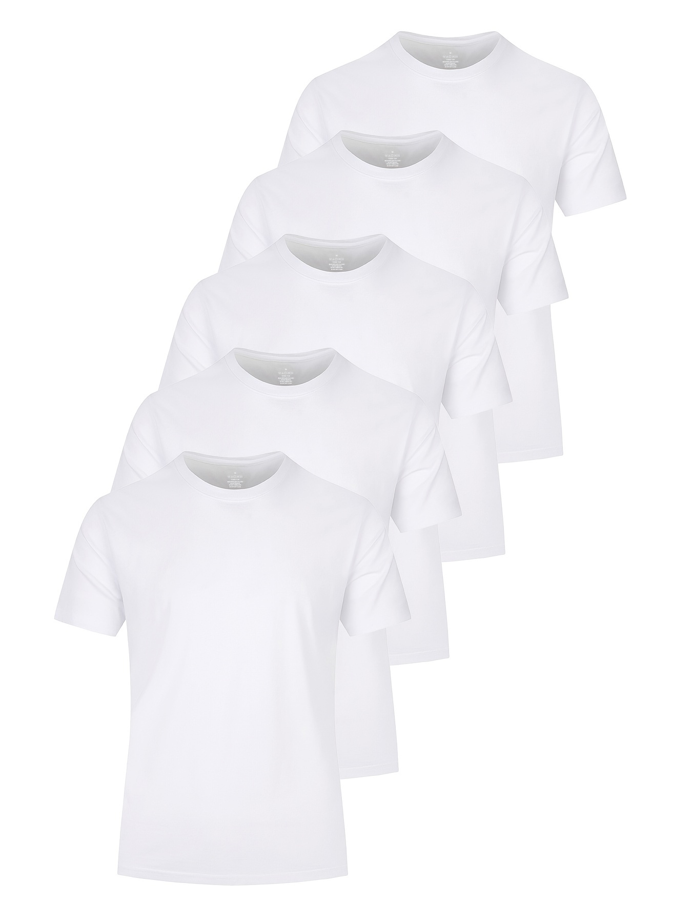 5pcs mens solid cotton lightweight crew neck t shirts set for summer sports gift for men details 0