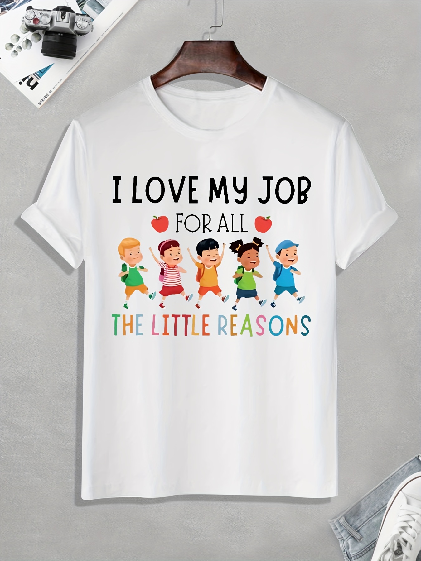 tees, tees for men funny love my job print t shirt casual short sleeve tshirt for summer spring fall tops as gifts details 0