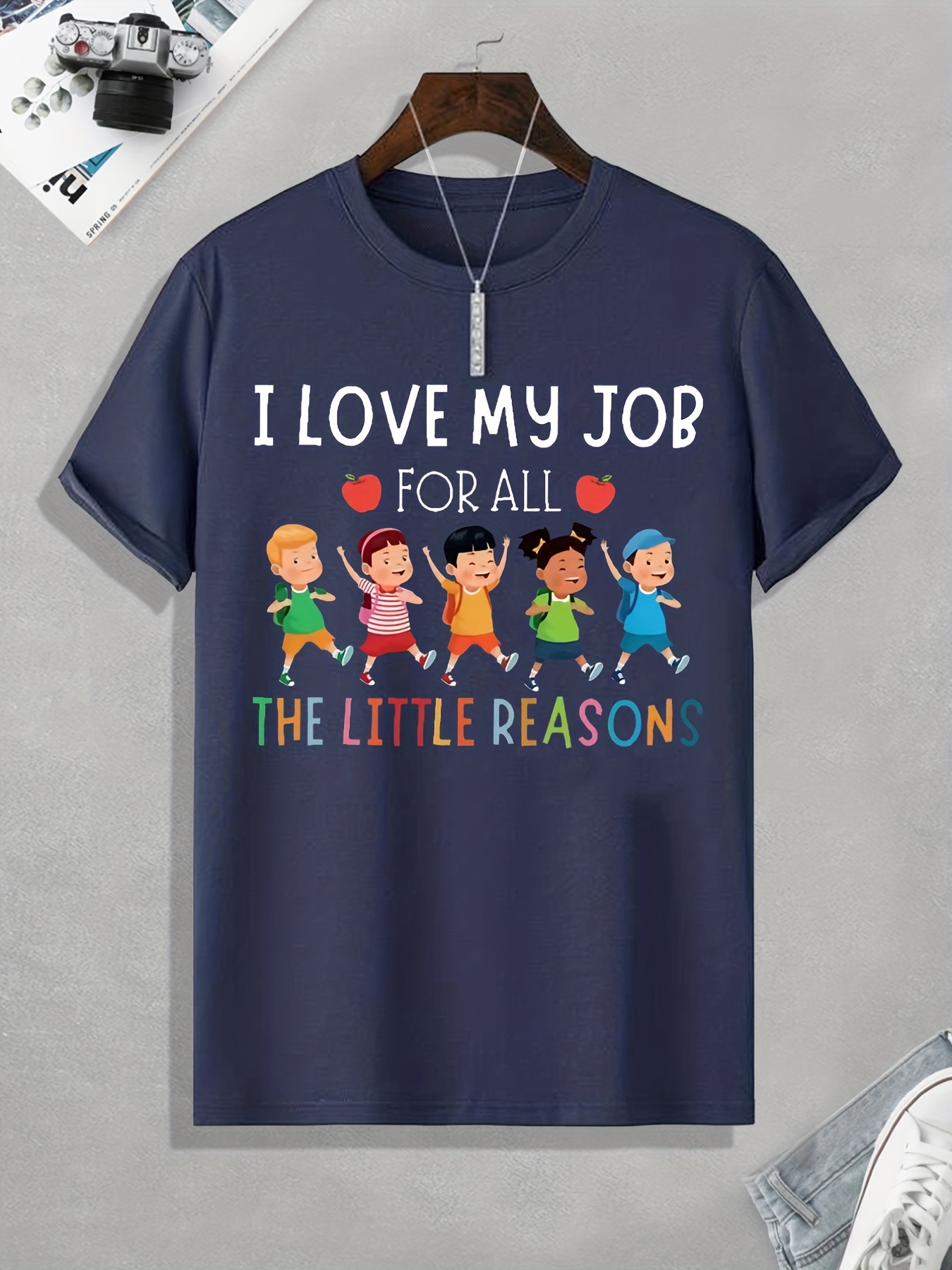 tees, tees for men funny love my job print t shirt casual short sleeve tshirt for summer spring fall tops as gifts details 5