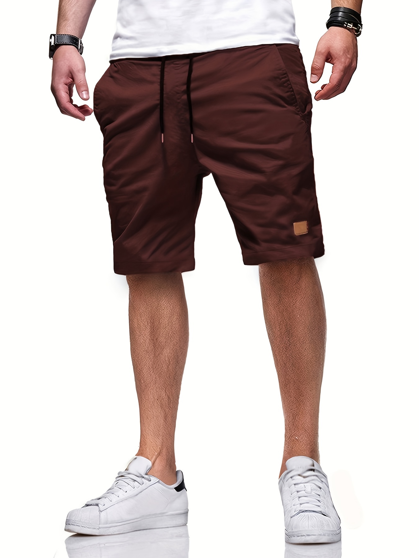 mens cut off drawstring shorts details 5