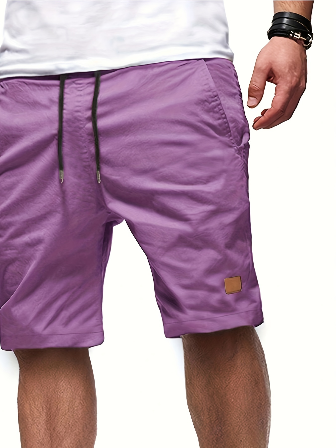 mens cut off drawstring shorts details 12