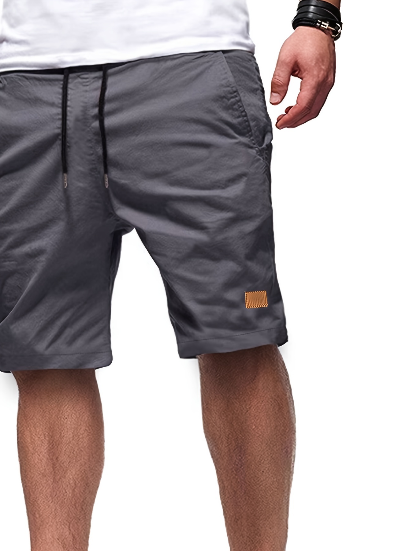 mens cut off drawstring shorts details 32