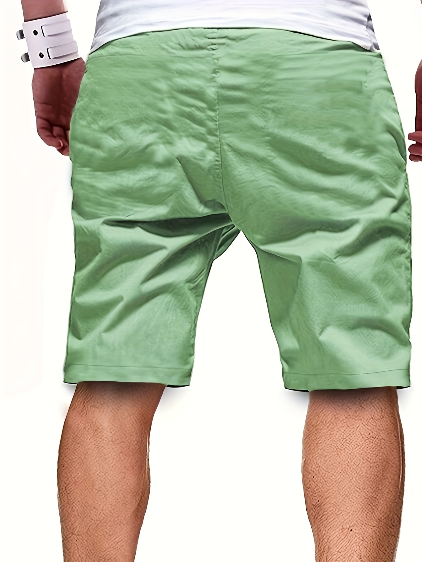 mens casual cargo shorts drawstring beach golf shorts for summer outdoor activities details 4