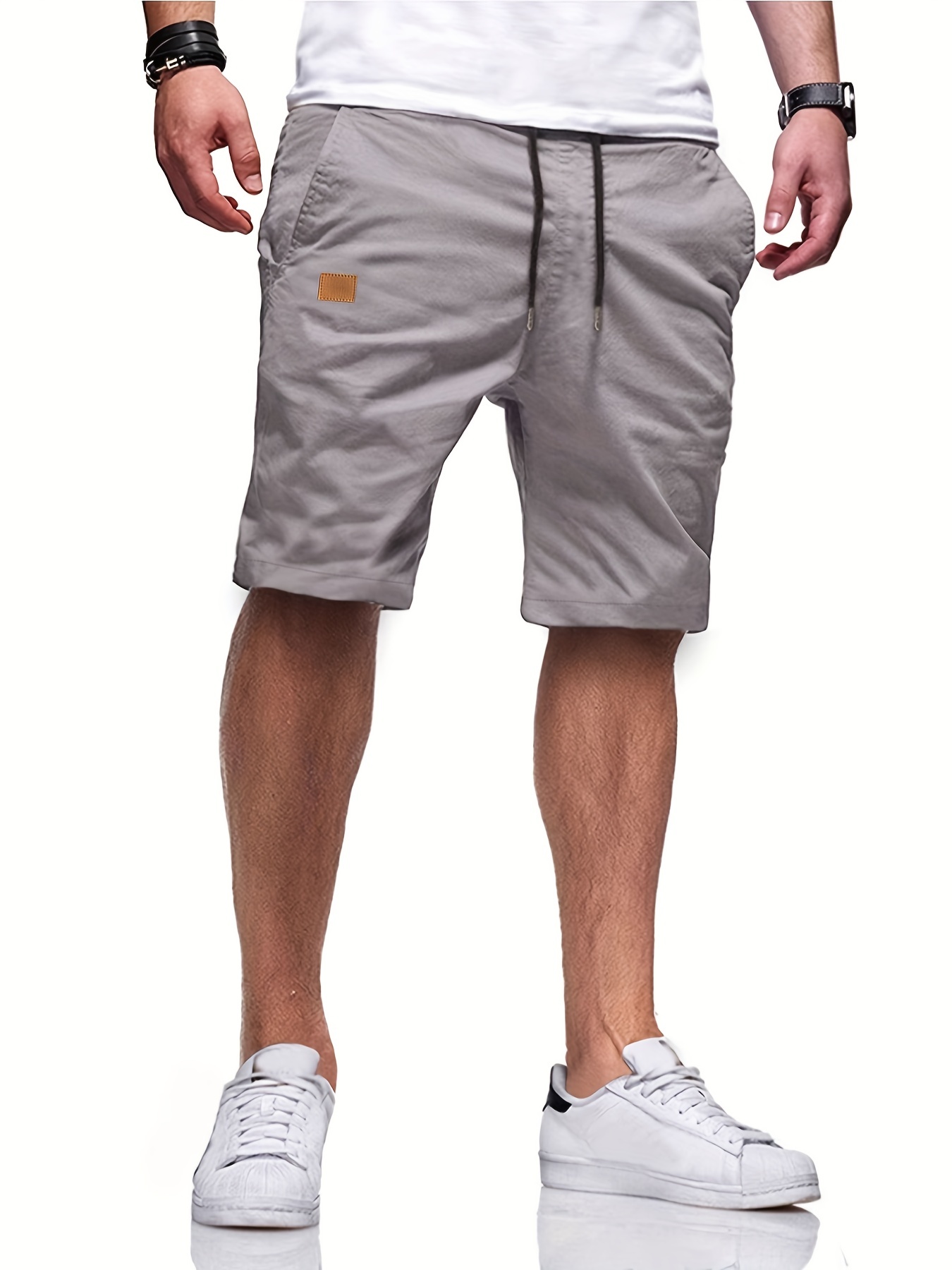 mens casual cargo shorts drawstring beach golf shorts for summer outdoor activities details 25