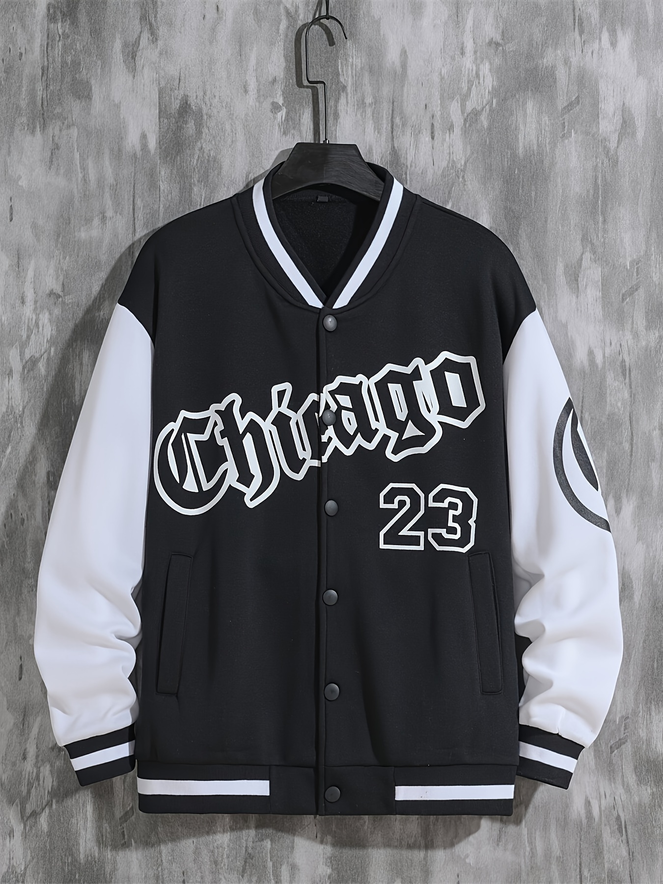 fashion trend loose casual baseball uniform jacket, spring and autumn street mens fashion trend loose casual baseball uniform jacket suitable for outdoor and dating details 30